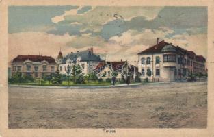 Nagyszombat, Trnava, Tyrnau; Emmer Kornél út, villa. G. Jilovsky / street view, villa (EK)