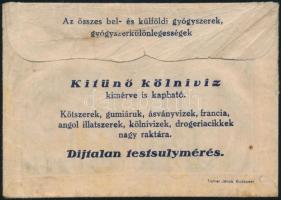 Gruber József János Sashalom reklámos receptboríték