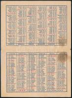 1948 a Debreceni Tudományegyetemi Nyomda újévi naptára, foltos