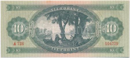 1962. 10Ft fordított hátlapi "01"-es alapnyomattal T:I