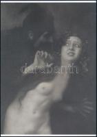 cca 1930 Régi aktfotók 3 db mai nagyításban, 25x18 cm és 15x10 cm / 3 nude photos, 3 modern copies o...