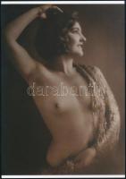 cca 1930 Régi aktfotók 3 db mai nagyításban, 25x18 cm és 15x10 cm / 3 nude photos, 3 modern copies o...