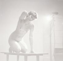 cca 1977 Szép leányok szép formái, 13 db szolidan erotikus felvétel vintage negatívja vagy diapozití...