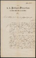 1851 Pest, rendőrkapitányi fejléces levél, német nyelven