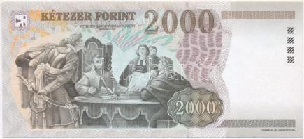 2004. 2000Ft nyomdahibás bankjegy, hologram csík nélkül, "CB 4400280" sorszámmal T:I