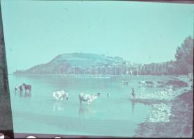 cca 1942 Kerny István (1879-1963) fotóművész hagyatékából 13 db színes diapozitív felvétel a Balaton...