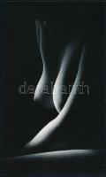 cca 1979 Akt tanulmány, jelzés nélküli vintage fotóművészeti alkotás, hozzáadva 2 db szolidan erotikus képeslap, 23,5x14 cm / 2 erotic photos, 23,5x14 cm