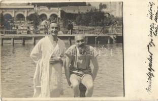 1917 Vízakna, Salzburg, Ocna Sibiului; fürdőzők / bathing people, spa. photo (EK)