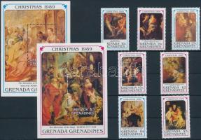 1990 Rubens festmény sor Mi 1238-1244 + blokk pár Mi 183-184