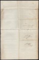 1855 Burgenlandi illetőségű személy útlevele 6kr Cm okmánybélyeggel / Passport for citizen in Burgen...