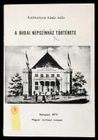 Pukánszkyné Kádár Jolán: A budai népszínház története. Bp., 1978, Magyar Színházi Intézet. Készült 500 példányban. Papírkötésben, jó állapotban.