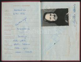 1958 Jugoszláv útlevél / Yugoslavian passport