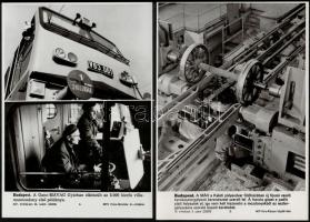 cca 1970 Közlekedés témájú MTI fotók, 11 db, közte vasút, hajó, traktor, 21x25 cm