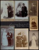 cca 1870-1900 Kb 40 db keményhátú fotó nagyrészt délvidéki fényképészek műtermeiből