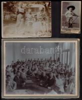 cca 1870-1900 Kb 40 db keményhátú fotó nagyrészt délvidéki fényképészek műtermeiből