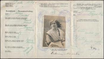 1916 Fényképes igazoló jegy