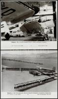 cca 1960-1970 Repülőgépek, helikopterek, 7 db MTI fotó, feliratozva, 21x24,5 cm