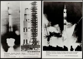 cca 1960-1970 Űrkutatással kapcsolatos 12 db MTI fotó, feliratozva, 20x24,5 és 27x18,5 cm