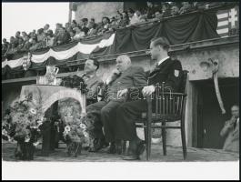 cca 1950 Rákosi Mátyásról készült 4 db fénykép, kettő feliratozva, 13x18 cm és 18x24 cm