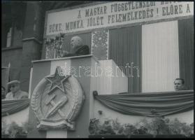 cca 1950 Rákosi Mátyásról készült 4 db fénykép, kettő feliratozva, 13x18 cm és 18x24 cm