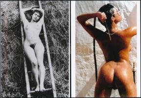 cca 1980 Régi fotózások szép emlékei, 13 db szolidan erotikus felvétel mai nagyítása, 13x18 cm / 13 erotic photos, 13x18 cm