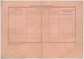 1944. "Tűzkereszt I. fokozata" viselésére jogosító igazolvány, kitöltve, bélyegzésekkel T:...