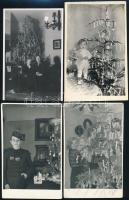 cca 1920-1950 közötti időből 13 db karácsonyi családi ünnepekről készült vintage fotó, több feliratozva, 9x12 és 9x14 cm