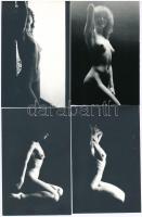cca 1978 Szolidan erotikus fényképek, 13 db vintage fotó, 14x9 cm / 13 erotic photos, 14x9 cm