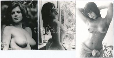 cca 1978 Szolidan erotikus fényképek, 13 db vintage fotó, 14x9 cm / 13 erotic photos, 14x9 cm