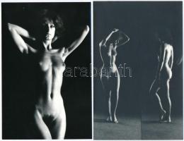 cca 1978 Szolidan erotikus fényképek, 13 db vintage fotó, 14x9 cm / 13 erotic photos, 14x9 cm
