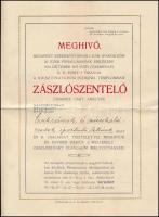 1924 Zászlószentelőre szóló meghívó a Krisztinavárosba az Iparoskör eseményére.