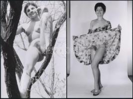 cca 1980 Jöttem, láttam, lőttem - szolidan erotikus fényképek, 13 db vintage negatívról készült mai ...