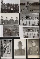 cca 1946 Tiszavölgyi József (1909-?) fotóriporter hagyatékából 13 db katonákat ábrázoló vintage fény...