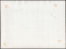 cca 1970 Budapesti útjavítók, 2 db vintage fotóművészeti alkotás Szabó Márta aláírással, 40x30 cm