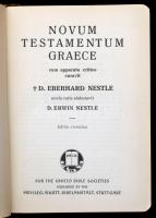 Novum Testamentum Graece cum apparatu critico curavit. Stuttgart, 1950, United Bible Societies. Kiad...