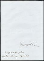 cca 1982 Menesdorfer Lajos (1941-2005) budapesti fotóművész hagyatékából, Melegedők c. vintage alkot...