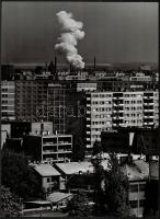 cca 1978 Gebhardt György (1910-1993): Budapesti városképek, 2 db vintage fotó, az egyik feliratozott...