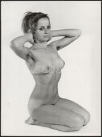 cca 1975 Aktfotók, 3 db jelzés nélküli vintage fotóművészeti alkotás, 39x14 cm és 40x30 cm között / ...