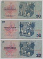 Csehszlovákia 1960. 10K (4x) + 1964. 50K + 1970. 20K (3x) T:III,III- 
Czechoslovakia 1960. 10 Korun...