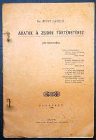 1934 Dr. Ajtay László: Adatok a zsidók történetéhez