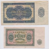 NDK 1955. 5M + 20M T:III szép papír
GDR 1955. 5 Mark + 20 Mark C:F fine paper