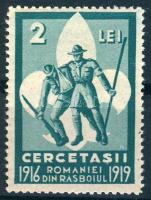 1919 Román cserkész levélzáró / Romanian boy-scout label
