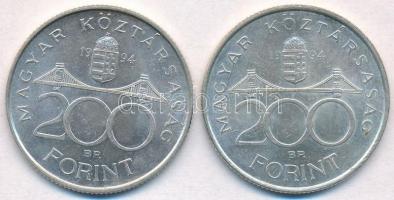 1994. 200Ft Ag "Deák" (2x) T:2