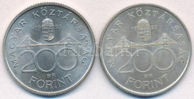 1993. 200Ft Ag "MNB" (2x) T:2