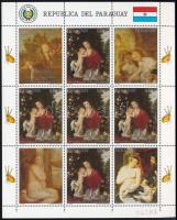 Rubens paintings set + mini sheet Rubens festmény sor + kisív