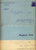 1938-1940 3 db meghívó az Elektrotechnikusok évi báljaira