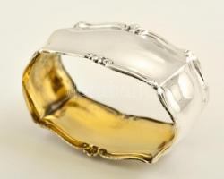 Ezüst(Ag) barokkos szalvétagyűrű, jelzett, 6x4 cm, nettó: 30 g