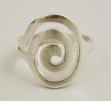 Ezüst(Ag) csiga gyűrű, jelzett, méret: 55, nettó: 4,2 g