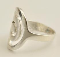 Ezüst(Ag) csiga gyűrű, jelzett, méret: 55, nettó: 4,2 g