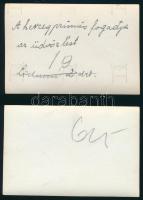 cca 1940 Serédi Jusztinián (1884-1945) bíboros, 2 db fotó, 8,5x5,5 cm